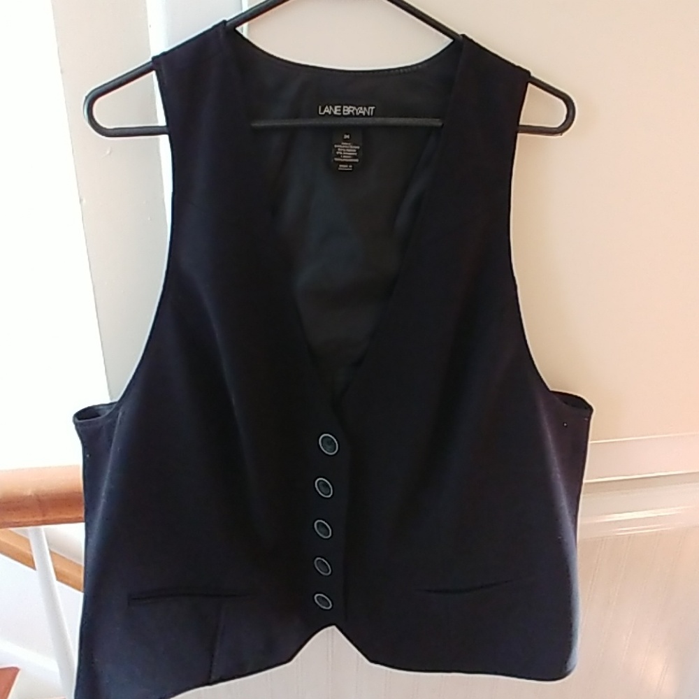 Black plus size vest lane bryant